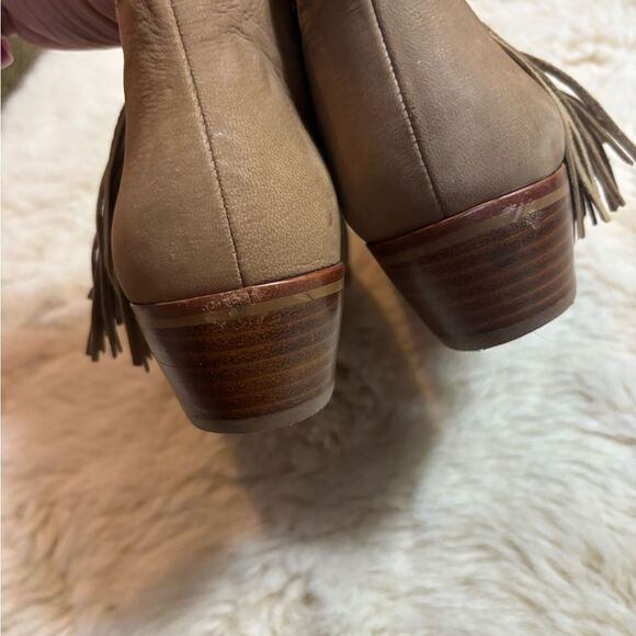 Sam Edelman Brown Suede Ankle Boots with Tassel Zipper Pull size 6.5 - Picture 5 of 8